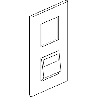 UP Kombination 2x1 leer-Sonnerie Graphite