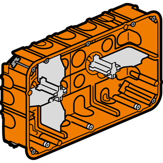 Boîte d'encastrement multimatériaux 2x6/8 modules, standard européen