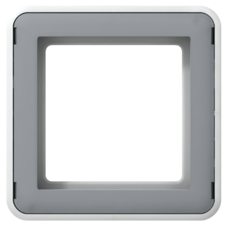 Adaptateur pour mécanismes Mosaic IP55, gris/blanc