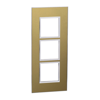 Plaque de recouvrement Arteor High End 3x1 Gold Brass