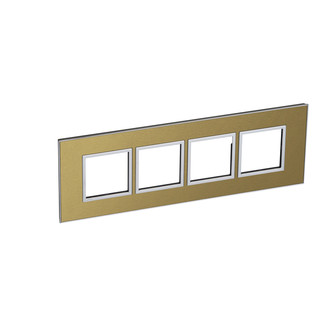 Rahmenplatte Arteor High End 4x1 Gold Brass