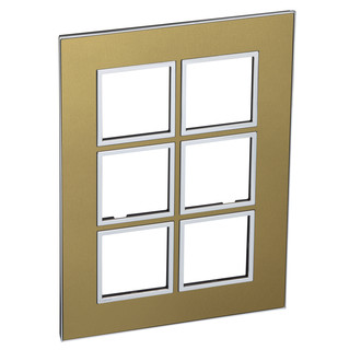 Plaque de recouvrement Arteor High End 2x3 Gold Brass