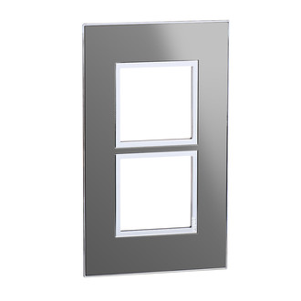 Rahmenplatte Arteor High End 2x1 Stainless Steel Reflective