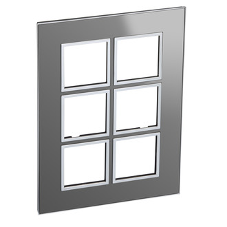 Rahmenplatte Arteor High End 2x3 Stainless Steel Reflective