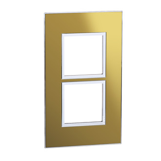 Rahmenplatte Arteor High End 2x1 Gold Reflective