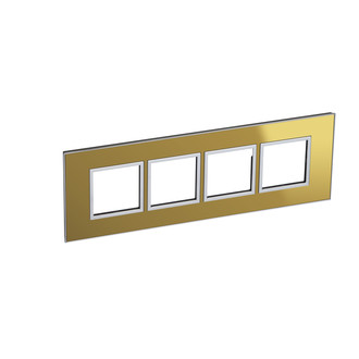 Rahmenplatte Arteor High End 4x1 Gold Reflective