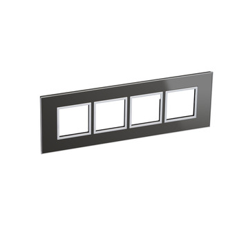 Plaque de recouvrement Arteor High End 4x1 Black Reflective