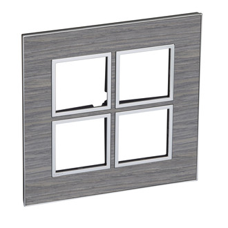 Rahmenplatte Arteor High End 2x2 Grey Oak