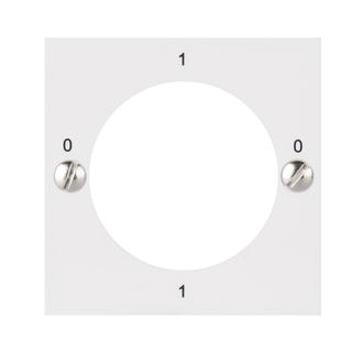 Plaque frontale interrupteurs à clé 0-1-0-1 blanc
