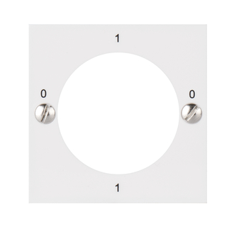 Schlüsselschalter Frontplatte 0-1-0-1 weiss