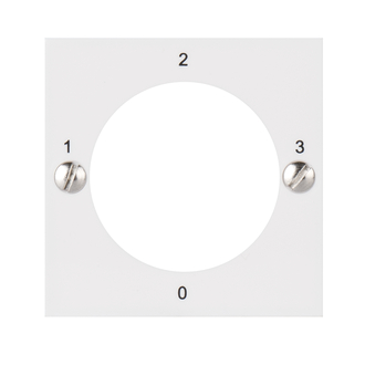 Plaque frontale interrupteurs à clé 1-2-3-0 blanc