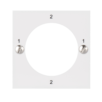 Plaque frontale interrupteurs à clé 1-2-1-2 blanc