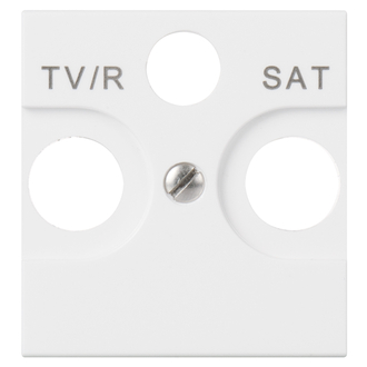 Plaque frontale TV-R-SAT blanc