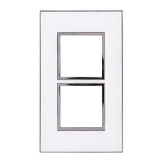 Plaque de recouvrement Arteor High End 2x1 Mirror White