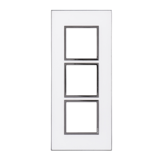 Rahmenplatte Arteor High End 3x1 Mirror White