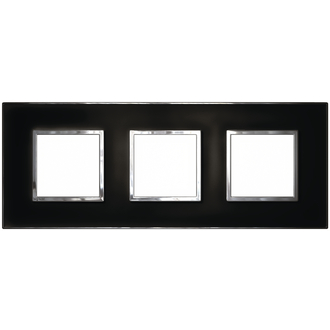 Rahmenplatte Arteor High End 3x1 Mirror Black