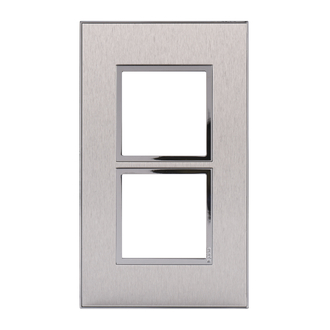 Plaque de recouvrement Arteor High End 2x1 Stainless Steel