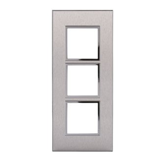 Plaque de recouvrement Arteor High End 3x1 Stainless Steel