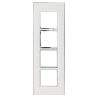 Rahmenplatte Arteor High End 4x1 Mirror White