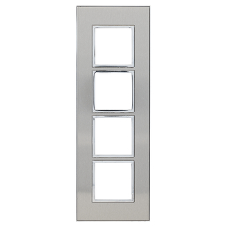 Plaque de recouvrement Arteor High End 4x1 Stainless Steel