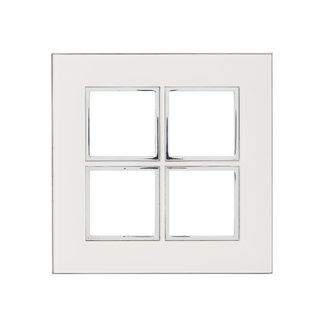 Rahmenplatte Arteor High End 2x2 Mirror White