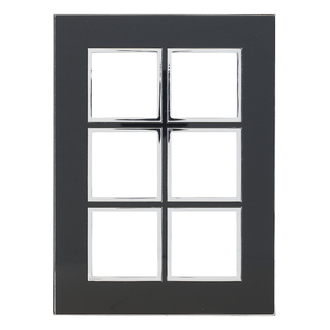 Rahmenplatte Arteor High End 3x2 Mirror Black