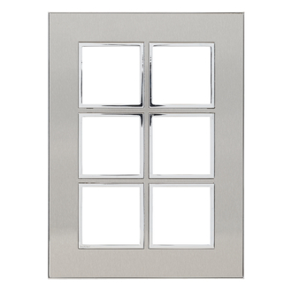 Plaque de recouvrement Arteor High End 3x2 Stainless Steel