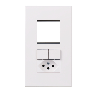UP Kombination 2x1 leer-S3+3/T13 weiss