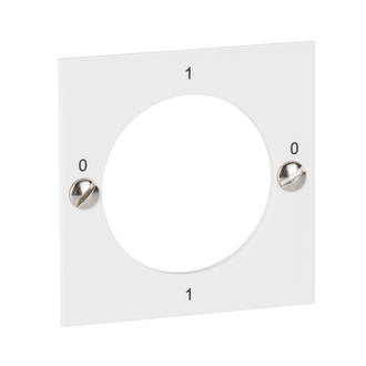 Schlüsselschalter Frontplatte 0-1-0-1 weiss