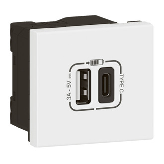 Chargeur USB 5V/2400mA INC blanc