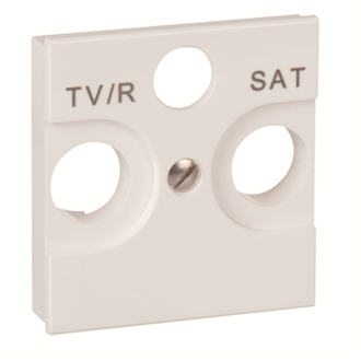 Plaque frontale TV-R-SAT blanc