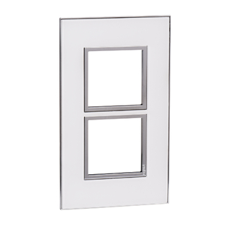 Rahmenplatte Arteor High End 2x1 Mirror White