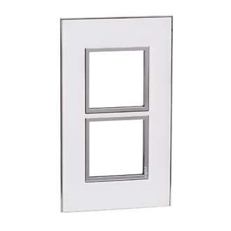 Plaque de recouvrement Arteor High End 2x1 Mirror White