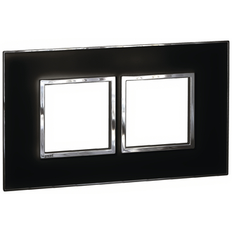 Rahmenplatte Arteor High End 2x1 Mirror Black