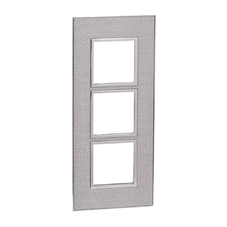 Rahmenplatte Arteor High End 3x1 Woven Metal