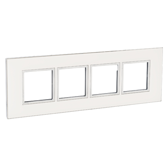 Rahmenplatte Arteor High End 4x1 Mirror White