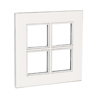 Rahmenplatte Arteor High End 2x2 Mirror White