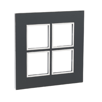 Rahmenplatte Arteor High End 2x2 Mirror Black