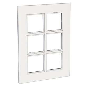 Rahmenplatte Arteor High End 3x2 Mirror White