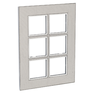 Rahmenplatte Arteor High End 3x2 Woven Metal