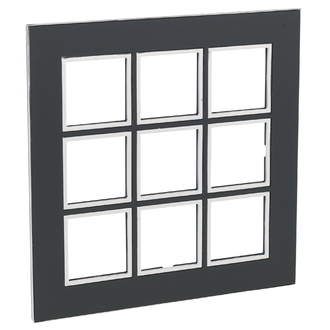 Plaque de recouvrement Arteor High End 3x3 Mirror Black