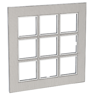 Rahmenplatte Arteor High End 3x3 Woven Metal