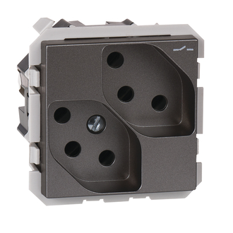 EB Steckdose 2xT13s magnesium