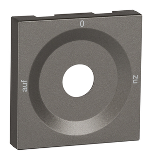 Drehschalter Frontplatte AUF-0-ZU magnesium
