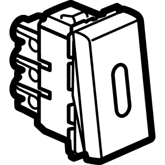 Wippschalter S3, 1 Modul, magnesium, beleuchtbar