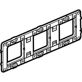 Montageplatte Batibox 6, 8, oder 3x2Module