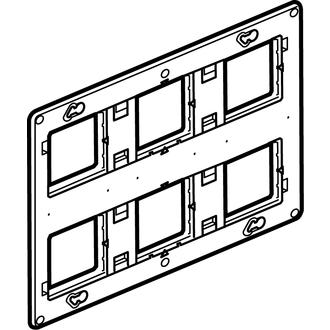 Montageplatte Batibox 2x6, 2x8 oder 2x3x2 Module