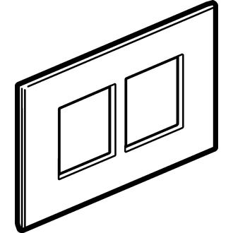 Plaque de recouvrement Arteor Basic avec cadre ornemental 2x1 blanc