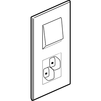 UP Kombination 2x1 S0-2xT23 Pearl Alu