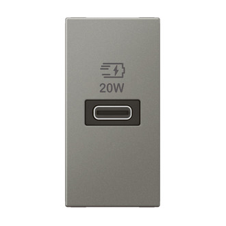 EB-USB Ladesteckdose 1 Modul, Typ-C 20W magnesium